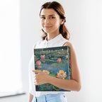 JIPONI 3 Ring Binder Lotus Monet 1 Inch Round Binders for Men Women Students, Cute File Organizer for Office Home School - Image 6