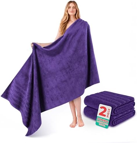 American Soft Linen 100% Cotton Luxury Turkish Towels, 2PC 35x70 Bath Sheet by AmericanSoftLinen