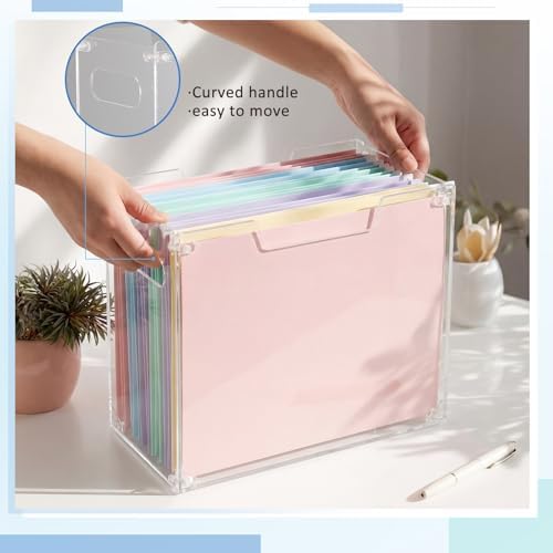 Novabright 1 Pack Acrylic File Organizer, Letter, 12.2"L x 5.51"W x 9.84"H - Image 3