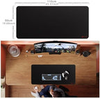 ZORESYN Large Mouse Pad 43.3x19.7 Inch, Big Desk Mat with Cloth Surface & Durable Stitching, Computer Keyboard Mat, Non-Slip Office Desk Protector for Home Office Gamers, Black - Image 2