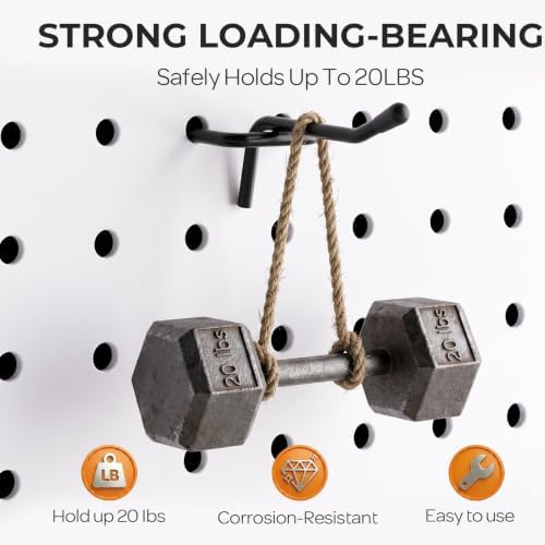 INCLY 120 Pack Pegboard Hooks, 4/6/8 Inch Peg Board Hooks Accessories - Image 6