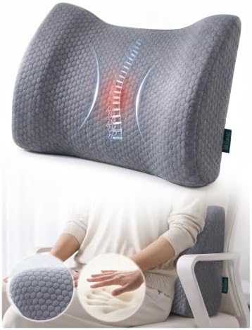 Lumbar Support Pillow Memory Foam Pillow Back Cushion by Cherryarn