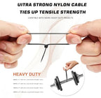 Zip Ties Assorted Sizes(4”+6”+8”+12”), 2000 Pack,Black Cable Ties,Multi-Purpose Self-Locking Nylon Cable Cord Management,Plastic Wire Ties for indoor and outdoor use. - Image 3