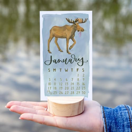 1Canoe2 2027 Mini Desk Calendar, Standing Calendar, National Parks Animals - Image 4