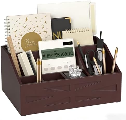 Large Mail Organizer Countertop,Farmhouse Desk and Kitchen Countertop Storage, Letter Sorter, Desk Mail Organizer and Bill Organizer, Desktop File and Paper Holder by BELOVALE
