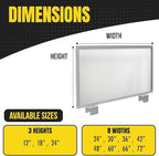 OBEX Screen & Office Panel Extender Polycarbonate Desk Privacy Panel & Divider for Office Cubicle, 24" x 42", Translucent - Image 2