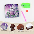 4Pcs Sticky Note Holder Diamond Art Painting Wooden Post Note Dispenser Memo Paper Storage Box Diamond Art by Numbers Mosaic Kits Office Desk Accessories-03 - Image 5