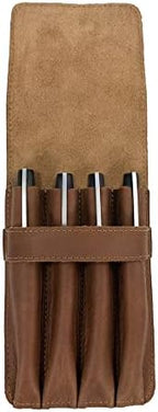 Pen Holder, Pencil Case, Minimalist Style Holder, Classic Storage, Full Grain Leather, Handmade, Single Malt Mahogany - Image 5
