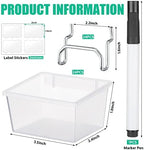 Unittype 24 Set Clear Pegboard Bins Baskets with Hooks Sticker Label Pen - Image 3