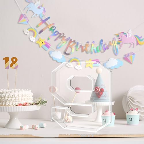 13.8" Acrylic Number Charcuterie Tray, Fillable Charcuterie Box (Number 9) - Image 4
