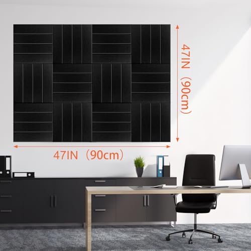 Cork Boards for Walls 48" x 36" Felt Board Alternative, 12 Pack Felt Wall Tiles Bulletin Board, Large Cork Board for Office Pin Board Tack Board Cork Boards - Image 6