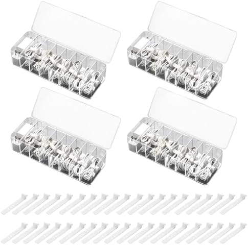 4 Pcs Cable Organizer Electronics Cable Box with 40 Pcs Wire Ties by Unknown