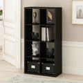 Furinno Simple 8-Cube Storage Organizer, Display Shelf, Dark Oak by Furinno-FitsYourSpaceFitsYourBudget