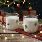 SiliFine 2 Pcs Green Christmas Tree Icon Juice Glasses - Image 2