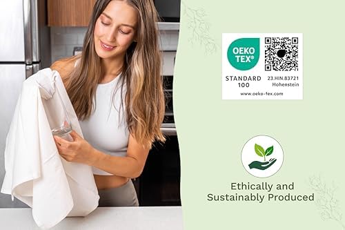 Wholesale Flour Sack Kitchen Towels – 50 Pack, Unbleached, All-Natural 100% Cotton Bulk Flour Sack Towels – Toxic-Free and Dye-Free - Extra Large Size 27”x27” (Natural – 50 Pack) - Image 3