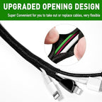 Cable Sleeve Split-Sleeving 3/8", 1/2", 3/4" x 15 FT Cord Management Wire Protector, Wire Cover Heat Resistant Wiring Loom Wire Organizer, Heavy Duty Auto Wrap Cord Protectors from Pets No Chew - Image 5