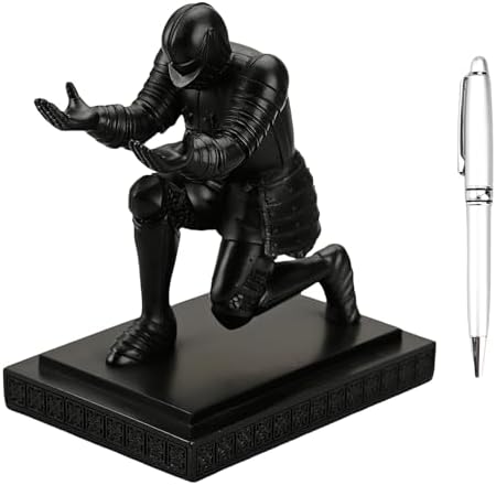 Knight Pen Holder Desk Organizers and Accessories as Gift Black - Image 2