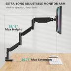 WALI Extra Long Single Monitor Arm for 17-38 inch Screens, up to 26.4 lbs - Image 4