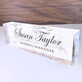 Artblox Personalized Name Plate for Desk | White Marble Design On Clear Acrylic Glass | Custom Plaque Desk Name Plate Personalized Your Name and Credentials Office Office Sign Engraved Plaque by Artblox