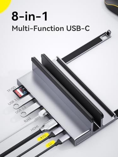 QUUGE Laptop Docking Station, 8 in 1 4K HDMI, SD/TF Slots for macOS, Mac - Image 2