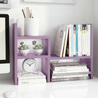 Jerry & Maggie Desktop Organizer Office Storage Rack Adjustable Wood Display Shelf Birthday Gifts Toy Home Decor Free Style Rotation Display True Natural Stand Shelf (Violet) by JERRYMAGGIE