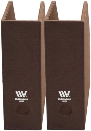 MobileVision Executive Brown Cloth Fabric Vertical File Holders - 2 Piece Combo - Image 3