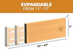 6-Pack Drawer Dividers 6-Inch High Dresser Drawer Organizer 11.5 to 17 Inch - Image 2