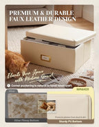 INMAKER PU Leather Photo Storage Box, Decorative 4x6 Photo Storage Box - Image 2