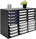Desktop Literature Organizer, Vertical Desktop Sorter Paper Organizer Storage, Adjustable File Sorter Mail Center Magazine Holder, Paper Storage Cabinet Classroom Mailbox - Image 3
