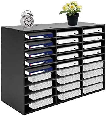 Desktop Literature Organizer, Vertical Desktop Sorter Paper Organizer Storage, Adjustable File Sorter Mail Center Magazine Holder, Paper Storage Cabinet Classroom Mailbox - Image 3