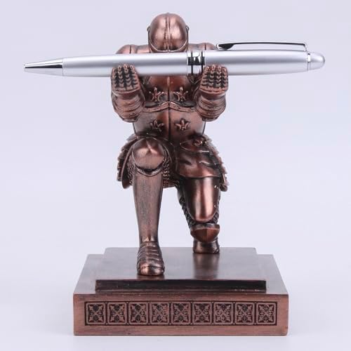 Knight Pen Holder Desk Organizers and Accessories as Gift Red - Image 3