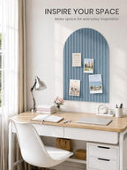 Fluxynara Large Arched Felt Bulletin Board 35.4''×23.6'', Coastal Haze - Image 6