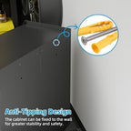SUXXAN Storage Cabinet with Wheels and Pegboard, Rolling Garage Storage Cabinet with Locking Doors and Adjustable Shelf, Heavy Duty Steel Utility Cabinet for Home Office, Assembly Required - Image 6