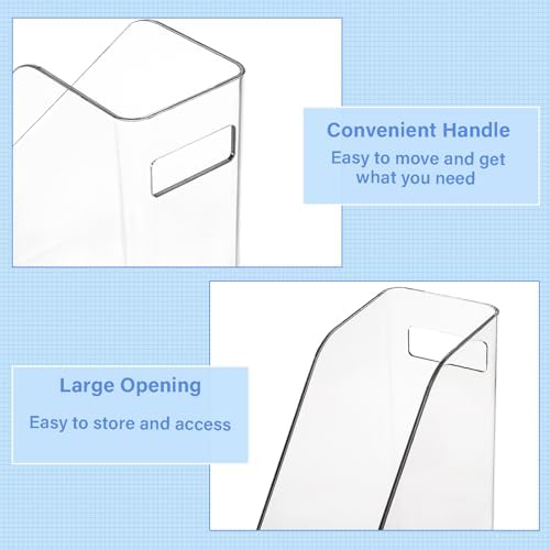 WRINGKIT 4 Pack Clear Magazine Holder, Vertical - Image 3
