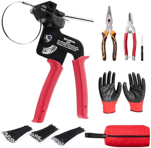 200pcs Metal Zip Ties Gun Tool Set Upgraded Stainless Steel Cable Tie Gun by Unknown