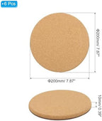 PATIKIL Cork Plant Coasters 8 Inch, 6 Pcs Absorbent Cork Plant Mats Thicken Cork Trivets for House Plants Indoor Outdoor Flower Pots,Drinks,DIY Craft - Image 2
