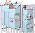 Hanging Diaper Caddy Organizer for Baby Crib - 3-in-1 Diaper Stacker for Changing Table Nursery Organization Storage Holder for Baby Essentials Attachment Portable Combining (Sky Blue) by TOCKONIMN