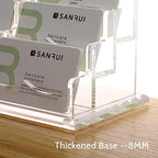 SANRUI Acrylic Business Card Holder for Desk, 9-Slot Horizontal Clear - Image 4