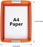 Soddeph A4 Paper Tray with Grip Handles, Plastic Book Basket - Image 3