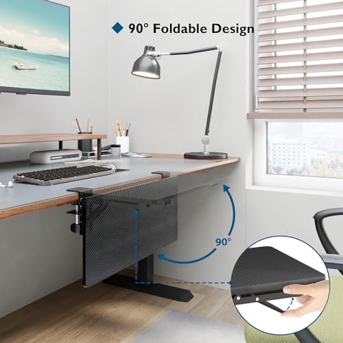 BONTEC Small Ergonomics Desk Extender Tray, 20 x 9.5 Inch, Black Carbon - Image 3