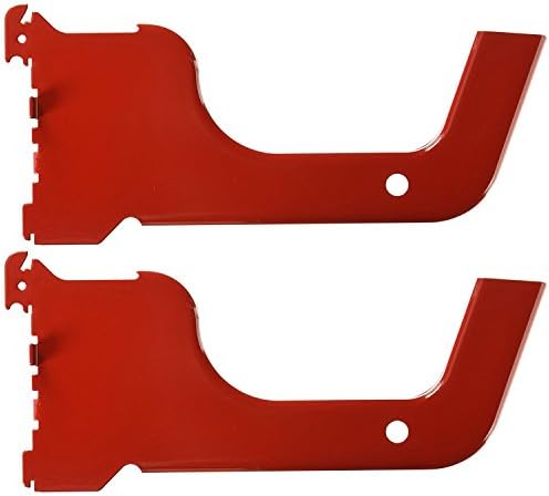 Wall Control Heavy Duty Pegboard Hook Slotted Hook Pair - Red (10-HD-012 R) by Wall+Control