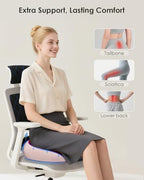 FLORICH Seat Cushion, Memory Foam Cushion for Office Chair, Ergonomic Office Seat Chair Cushion for Relieving Sciatica, Soft & Breathable Car Seat Cushion - Pink - Image 2