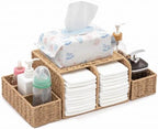 Large Wicker Diaper Caddy Changing Table Organizer, Khaki, Paper by Unknown