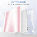 4-in-1 Hard Case for MacBook Neo 13 (A3404), Pink & White Stripes - Image 5