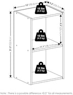 Furinno PASIR Book Shelf, 2-Tier Modern Bookshelf, Open Shelves Bookcase 9 x 12 x 21, Easy Assembly, for Living Room, Bedroom, Home Office, Green/White - Image 3