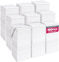 TEAWOO White Microfiber Cleaning Cloths Bulk-400 Pack, Cleaning Rags White by TEAWOO