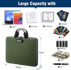 EXLIFBAG Fireproof Document Box with Lock, 13 Pocket Accordion File Folder - Image 5
