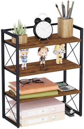 YINMIT Desk Shelf Organizer for Top of Desk with 3-Tier Open Shelves by YINMIT