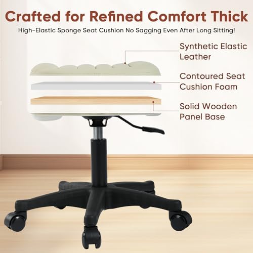Ergonomic Adjustable Under Desk Footrest,Ottoman with Wheels - Image 4