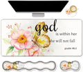 4Pcs Memory Foam Keyboard Wrist Rest Desk Mat Set, Flower Bible Proverbs by Dikoer